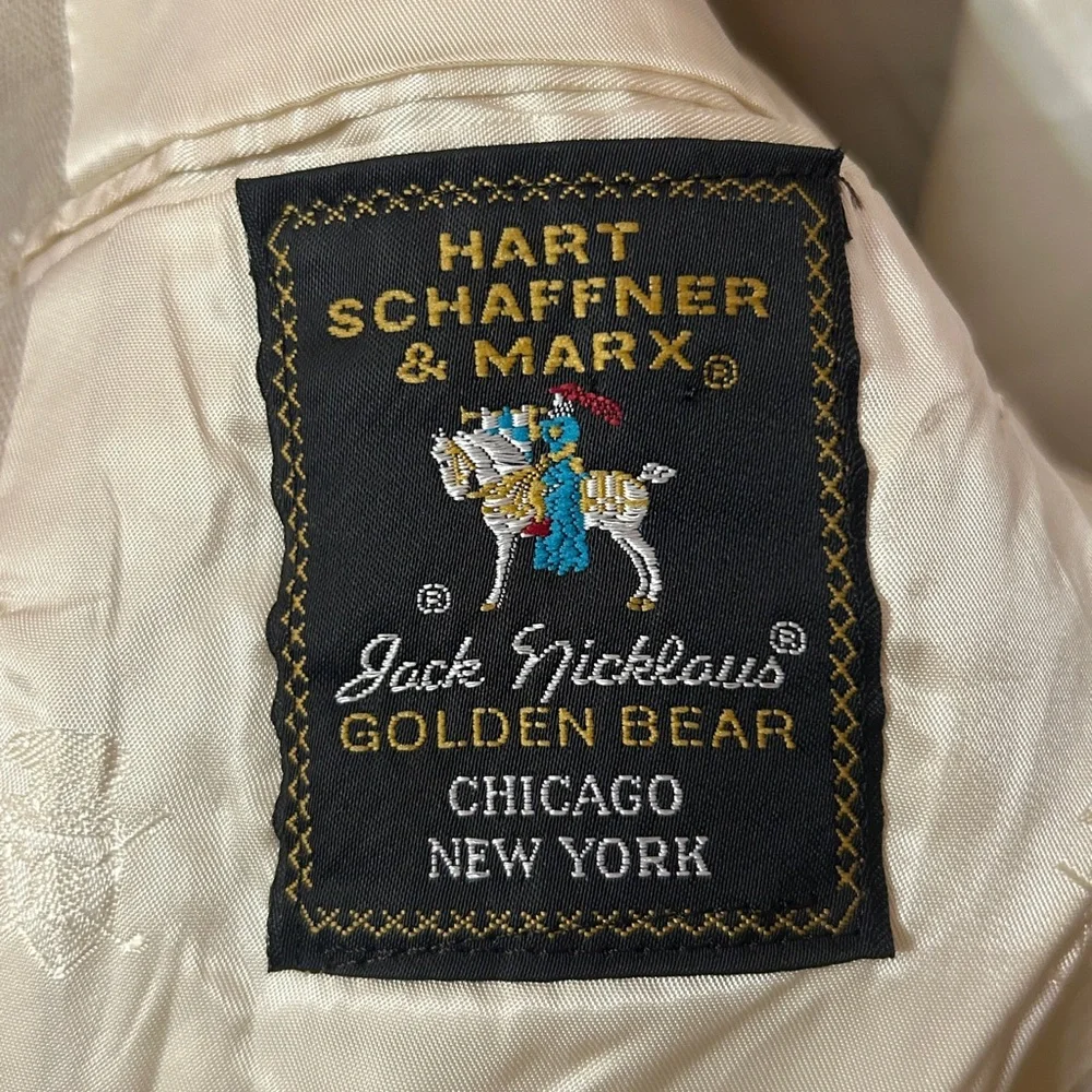 Vintage HART SCHAFFNER & MARX Jack Nicklaus Golden Bear Wool Blazer Size 42R